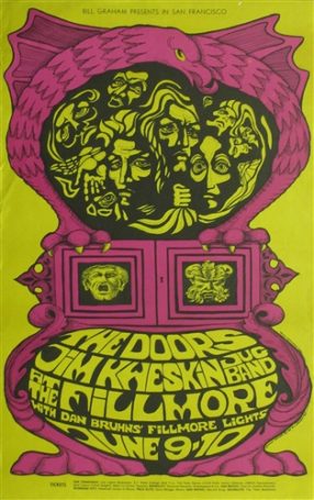 the doors and jim kweskin - 1960s concert poster
