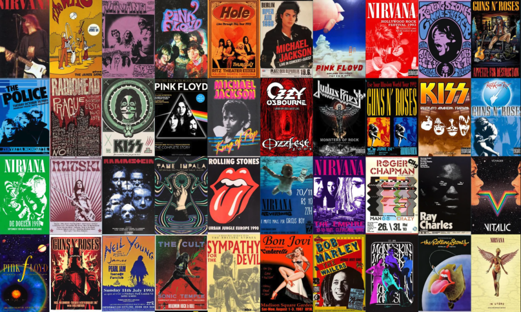 vintage rock posters