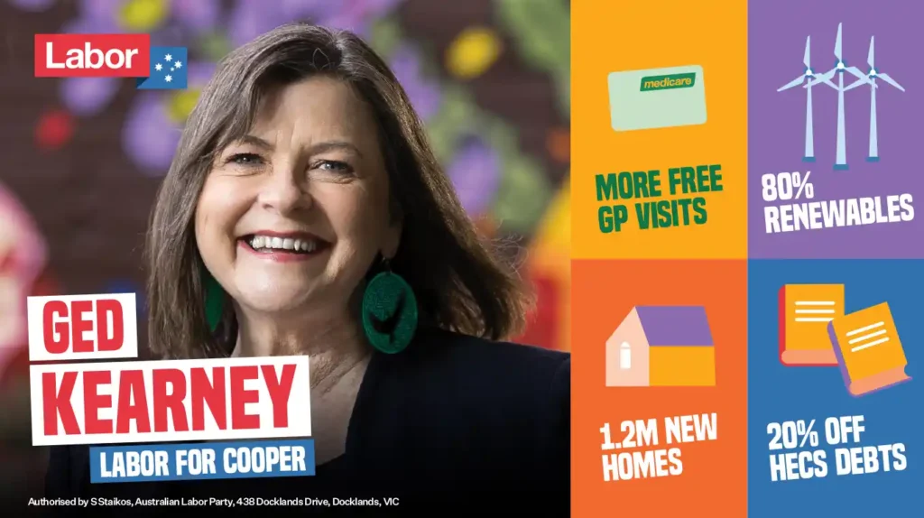 Ged Kearney Labor for Cooper Street Poster Billboard
