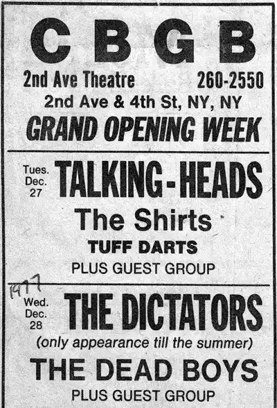 CBGB street poster