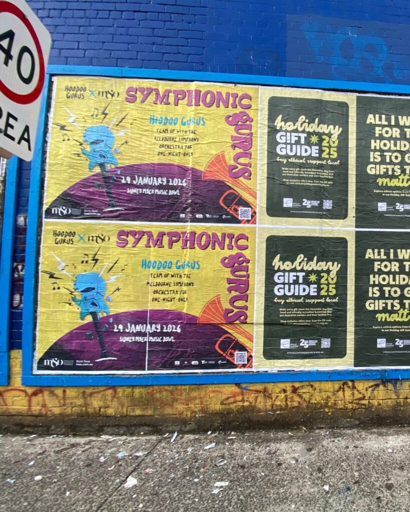 Symphonic Gurus - Melbourne street posters 2025 Rock Posters