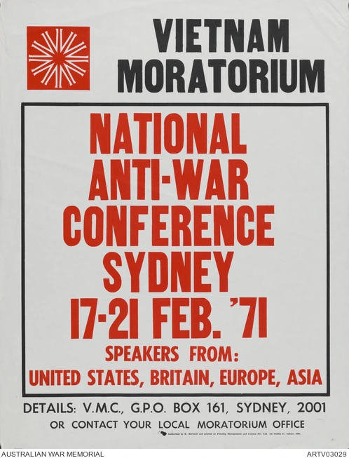 Vietnam Moratorium movement poster