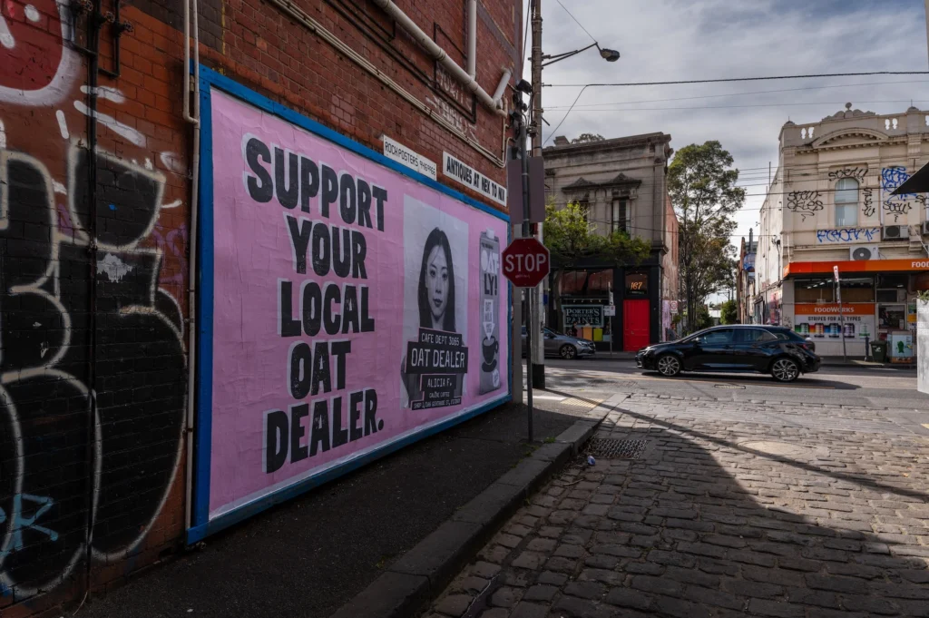 2024 oatly street poster campaign - melbourne cbd