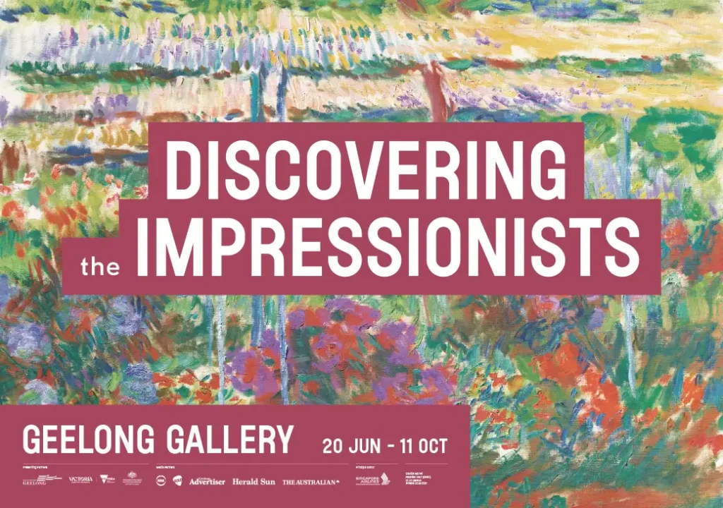 geelong gallery discovering impressionists street poster