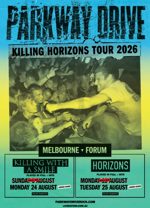 parkway drive killing horizons australian tour street poster